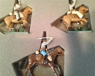 Hand-painted metal soldiers - "Confederate Cavalry" - made in England