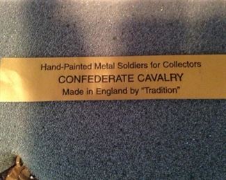 Hand-painted metal soldiers - "Confederate Cavalry"