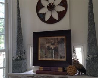 Pair of metal topiaries