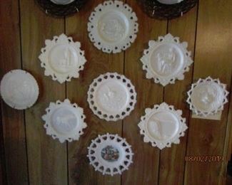 Beautiful Imperial & Westmoreland Milk Glass plates.