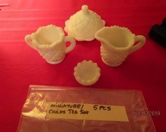 child's size tea set.