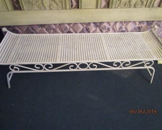 wrought iron bench