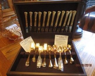 Gold plated flatware