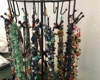 Come buy the big bad beads on the big black rack.