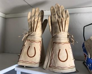 Cowboy up with our vintage leather riding gloves.