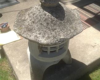 Chinese Cement Pagoda....very HEAVY.  Does come apart.  Presale ....$100