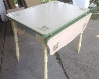 Painted metal drop leaf table......presale $95