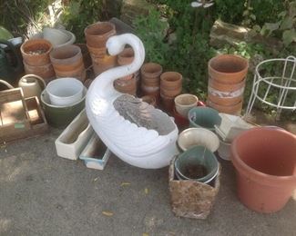 Clay pots and other outdoor items