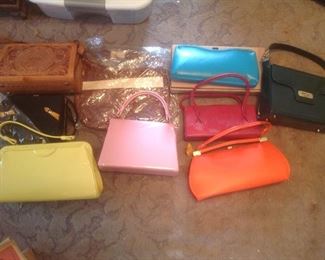 Variety of vintage purses