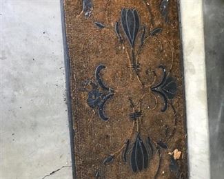 Unique, huge Art Nouveau front door mat.