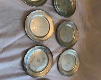 Eight sterling plates