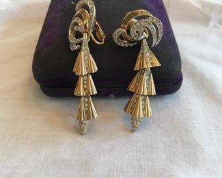 Vintage Boucher costume earrings. Perfect condition.