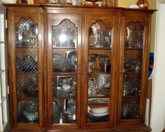 China Cabinet with Loads of Glassware