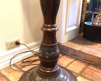 Champleve (enamel on copper/bronze) Cloisonné Floor Lamp..