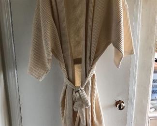 New cream cotton robe XL $40, comes with a $25 Nordstrom Gift Card.