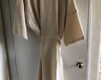 New cream cotton robe XL $40, comes with a $25 Nordstrom Gift Card.