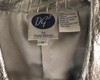New silver metallic leather jacket by Diane Gilman Medium. $40,  comes with a $25 Nordstrom Gift Card!