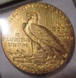 1909 gold $5 coin 2