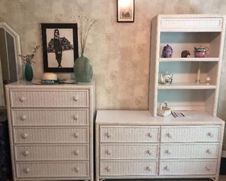 wicker bedroom furnishing