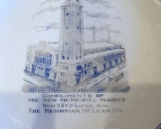The Westside market antique plate