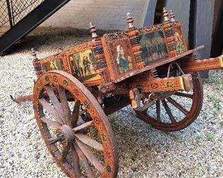 50-year-old Sicilian donkey cart, big enough to pull around a few children but 1/4 scale of a normal one. Commissioned by my client in Sicily