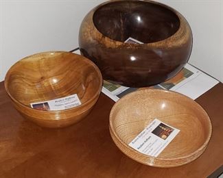 Artist Reuben Hufham Wooden Bowls