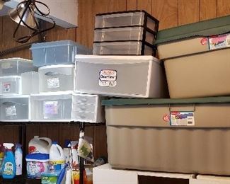 All Sizes of Plastic Storage Totes