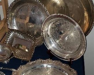 High-End Silverplate Serving Pieces