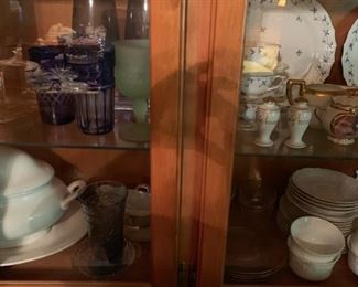 #18 built in cabinet w 16 doors glass and wood 138.5x18x8' tall, comes in 5 pieces total $200.00