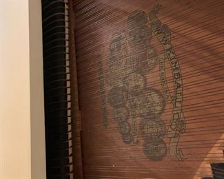 #30 white Kimball baby grand piano with stool $1,000