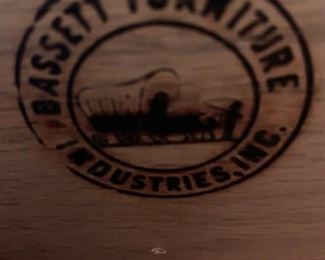 #43 Bassett white French Provencal dresser w mirror 9 drawers 64x21x34 mirr 51x37 $100.00