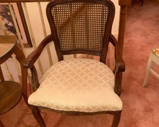 #45 Cain back chair arm chair $75.00