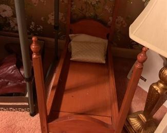 #50 wood doll bed 4 post $20.00