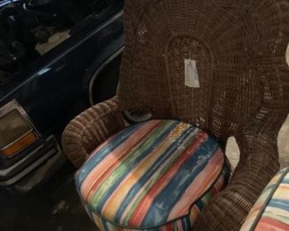 #61 wicker wicker loveseat w cushion $45.00
#62 wicker wicker chair w cushion 2@ $30 ea. $60.00