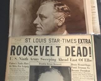 News Paper headlines - Roosevelt - there are other topics