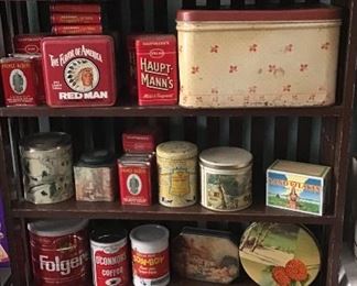 Vintage tins and cigar boxes