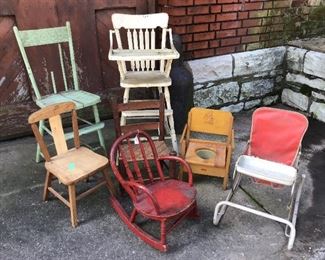 Antique and vintage children’s chairs