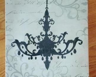 Chandelier on canvas