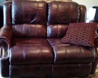 Leather Lazy Boy Love seat/Recliner