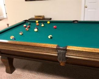 Extra Nice High End Slate Full Size Pool Table.  