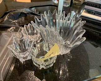 3 ORREFORS CRYSTAL BOWLS