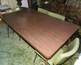 vintage table with 6 chairs