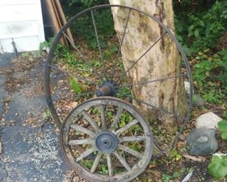 antique wagon wheels