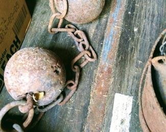 Ball and chain - pair