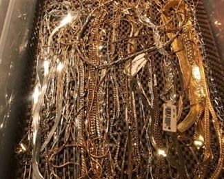 chains all sizes both silver and gold tones