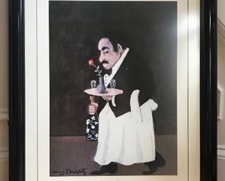 Guy Buffet Framed Print - Un Moment Monsieur!