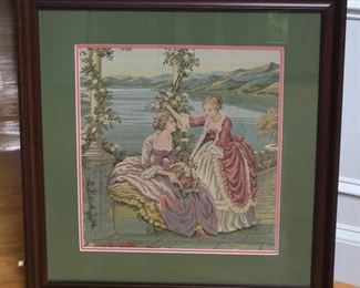 Victorian Framed Tapestry