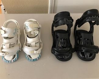 Edit...10 year old men’s flux snowboard bindings size large. Youth girls Burton stiletto snowboard bindings size s/m 