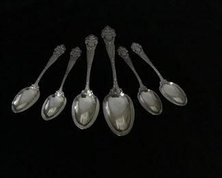 Sterling Spoon Set (6).  J.P. Mercer Silver - 1898