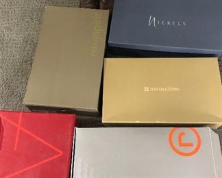 designer shoes in original boxes